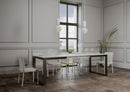 Tavolo Allungabile 160-420x90x77 cm Tecno Evolution Bianco Frassino