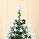 Albero di Natale Artificiale Innevato 180 cm 800 Rami con Pigne Apertura Automatica Verde