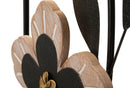 Pannello Legno Divaker B 27x2,5x70 cm in Ferro e MDF Marrone e Nero      