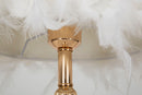 Lampada da Tavolo Tarty Bianca Ø25x54 cm in Ferro e Plastica Oro e Bianco      