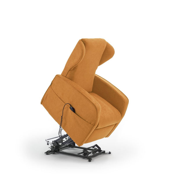 sconto Poltrona Alzapersona Elettrica 2 Motori 73x101x86 cm Adele in Microfibra Dispositivo Medico 1 Mostarda