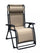 Sedia Sdraio Zero Gravity Reclinabile Pieghevole 165x79x117 h cm in Metallo e Oxford Marrone