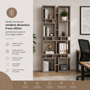 Libreria Moderna 4 Ripiani 79x24x166,5 cm Design Geometrico Tortora      
