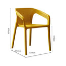 Set 4 Sedie da Giardino Impilabili 54x74x57 cm in Polipropilene Siena Bianca