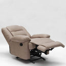Poltrona Relax Reclinabile Manuale 89x100x100 cm in Tessuto Beige