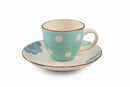Set 6 Tazzine Caffè con Piattino in Gres 50 ml Villa d'Este Home Tivoli Margarita