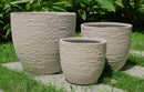 Set di 3 vasi Ciclamino in Fibra di argilla Beige