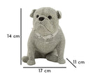 Decorazione Cane Sparky 17x11x14 cm in Resina Argento      