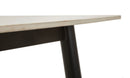 Tavolo da Pranzo Josh 138x78x76 cm in Metallo e Ceramica Nero e Bianco      