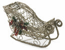 Slitta di Babbo Natale 47x18x30 cm in Rattan Soriani Oro
