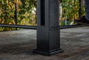 Gazebo da Giardino per BBQ Keter Signature Grill 247x200x238 cm in Resina Effetto Legno Grigio Grafite e Noce 