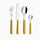 Servizio Set di Posate 24 pezzi in Acciaio Inox Eme Brio Giallo 56