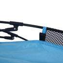 Tenda da Spiaggia Impermeabile Pop Up con Corde e Picchetti Azzurro 