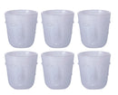 Set 6 Bicchieri Acqua Vis à Vis in Vetro VdE Tivoli 1996 Bianco