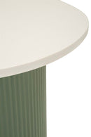 Tavolinetto Frankfurt Marble 40x42x45 cm in Metallo e MDF e Marmo Artificiale Verde e Bianco      