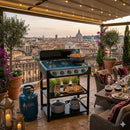 Cucina a Gas GPL da Esterno Piano Cottura con 5 Fuochi 65x45x90 cm in Acciaio      