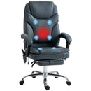 Sedia Operativa da Ufficio Massaggiante e Riscaldante 67x67x113-121 cm Grigio 