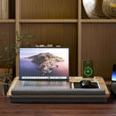 Supporto per PC Portatile Laptop da 15.6"" Slot per Tablet e Smartphone e Tappetino Mouse Rovere   