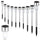10 Lampade da Giardino ricarica solare Paletti Solari Moderni LED Luce Bianca