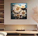 Dipinto su Tela Laccato Narcy B con Cornice 82x4x82 cm in Metallo e Abete e Tela      