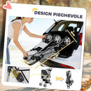 Passeggino per Cani Pieghevole 77x44x102 cm con Copertura Antipioggia Ruote Girevoli e Cuscino Lavabile in Poliestere Grigio      