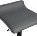 Set 2 Sgabelli 38x40x54/74 cm in Ecopelle con Base Nera Grigio