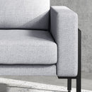 Poltrona Imbottita 82x70x83,5 cm in Poliestere Grigio Chiaro