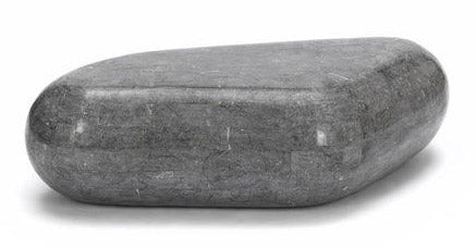 Tavolino da Salotto 98x52xH27 cm in Pietra fossile Sasso medium Grigio sconto