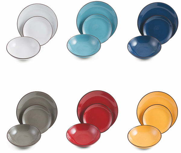 Servizio Piatti 18 Pezzi in Stoneware Soriani Roma Multicolor prezzo