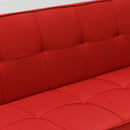 Divano Letto 175x83x74 cm in Tessuto Rosso
