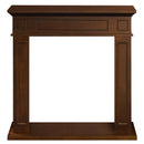 Cornice per Camino 89,5x28x90,5 cm Jefferson Rivestimento in Legno Noce  