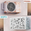 Copricondizionatore Copertura per Climatizzatore 86x44x68 cm Artist M in Alluminio Bianco  