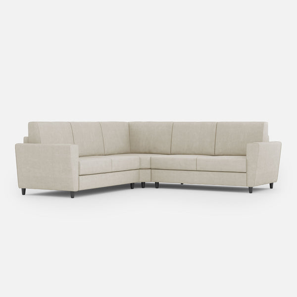 Divano Angolare 5 Posti 228x228x85 cm Yasel in Tessuto Latte acquista
