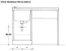 Lavatoio e Coprilavatrice 109x60x89cm Asse in Termoplastico Montegrappa Marella Bianco Sinistro