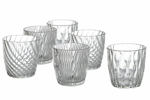 acquista Set 6 Bicchieri Acqua in Vetro 325 ml Villa d'Este Home Tivoli Waves