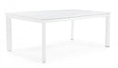 Tavolo Allungabile Konnor 200-300x110 cm Bianco in Alluminio