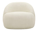 Poltrona Ginevra Bianca 81x78x64 cm in Compensato e Spugna e Poliestere Bianco      