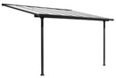 Tettoia 2,95x3,03 m in Alluminio Grigio con Copertura in Policarbonato