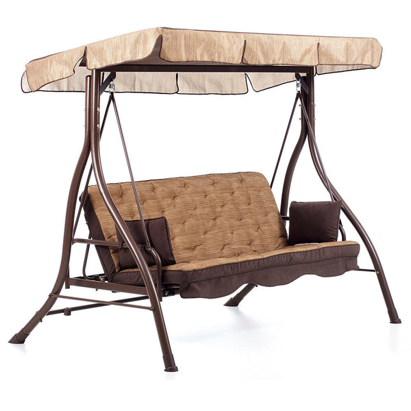 Dondolo Zanzibar 3 Posti 83x95x186 h cm in Tessuto Marrone acquista