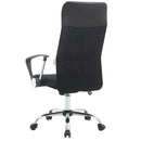 Sedia Direzionale da Ufficio 66x50x112/123 cm Ergonomica in Rete Mesh Nera