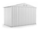 Casetta Box da Giardino in Lamiera di Acciaio Porta Utensili 327x155x217 cm Enaudi Bianco