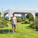 Gazebo Pieghevole 296x296x270 cm con Prese d'Aria Sacchi di Sabbia e Borsa in Tessuto Oxford e Metallo Grigio Scuro      