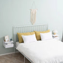 Set 2 Comodini Sospesi 35x32x22,5 cm in Legno Bianco