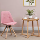 Set 2 Sedie Imbottite 48x56x87 cm in Tessuto  Rosa