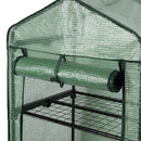 Serra da Balcone a 3 Ripiani 69x48x125 cm Telaio in Plastica e Struttura in Acciaio Verde      
