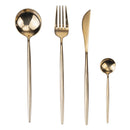 Servizio Set di Posate 24 Pezzi in Acciaio Inox VdE Tivoli 1996 Preciosa Oro