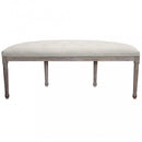Panca Margi in Tessuto 125x45x48 h cm in Legno Beige