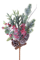 Set 6 Pick Natale con Cannella H41 cm Rosso/Verde