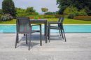 Sedia Impilabile da Giardino 57x62x87 cm in Alluminio Nashville Nera