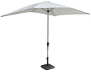 Ombrellone da Giardino 3x2m in Alluminio con Manovella Bianco